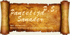 Pantelija Sanader vizit kartica